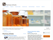 Tablet Screenshot of pharmacyschools.com
